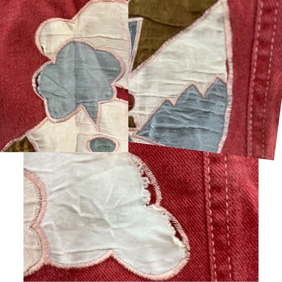 Roncelli Vintage 1970s Novelty Train Appliqué Denim Jacket Top Wearable Art Sz S - Picture 8 of 16